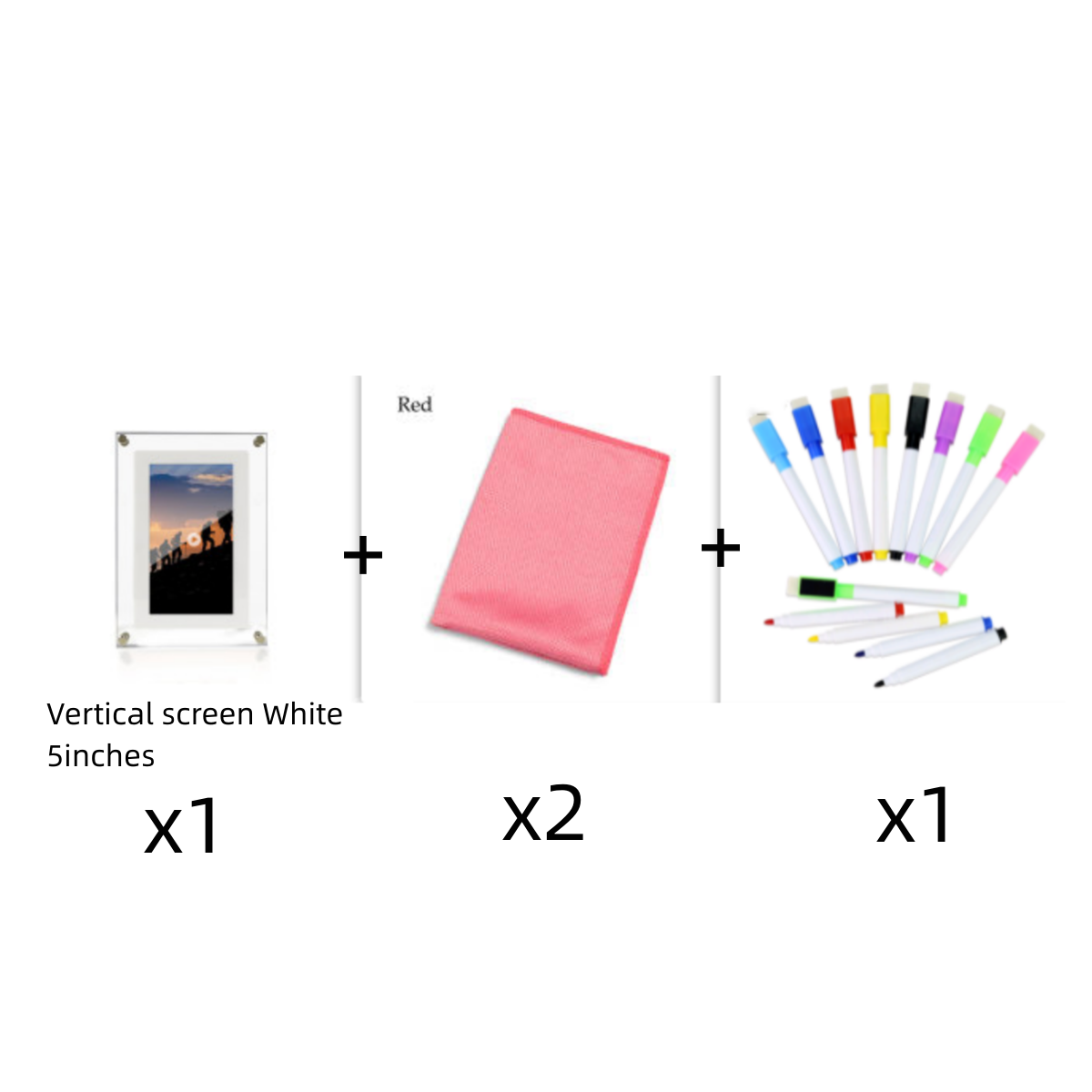 Dijital Resim Çerçevesi Akrilik Video Oynatıcı Dijital Fotoğraf Çerçevesi 1GB Ve Pilli Dikey Ekran C Tipi Video Çerçevesi Sevilenler İçin Hediye