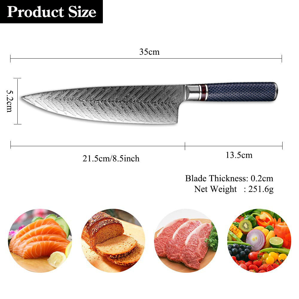 Şef Bıçağı Damascus Steel VG 10 - izzeboutique (Özel İlan)