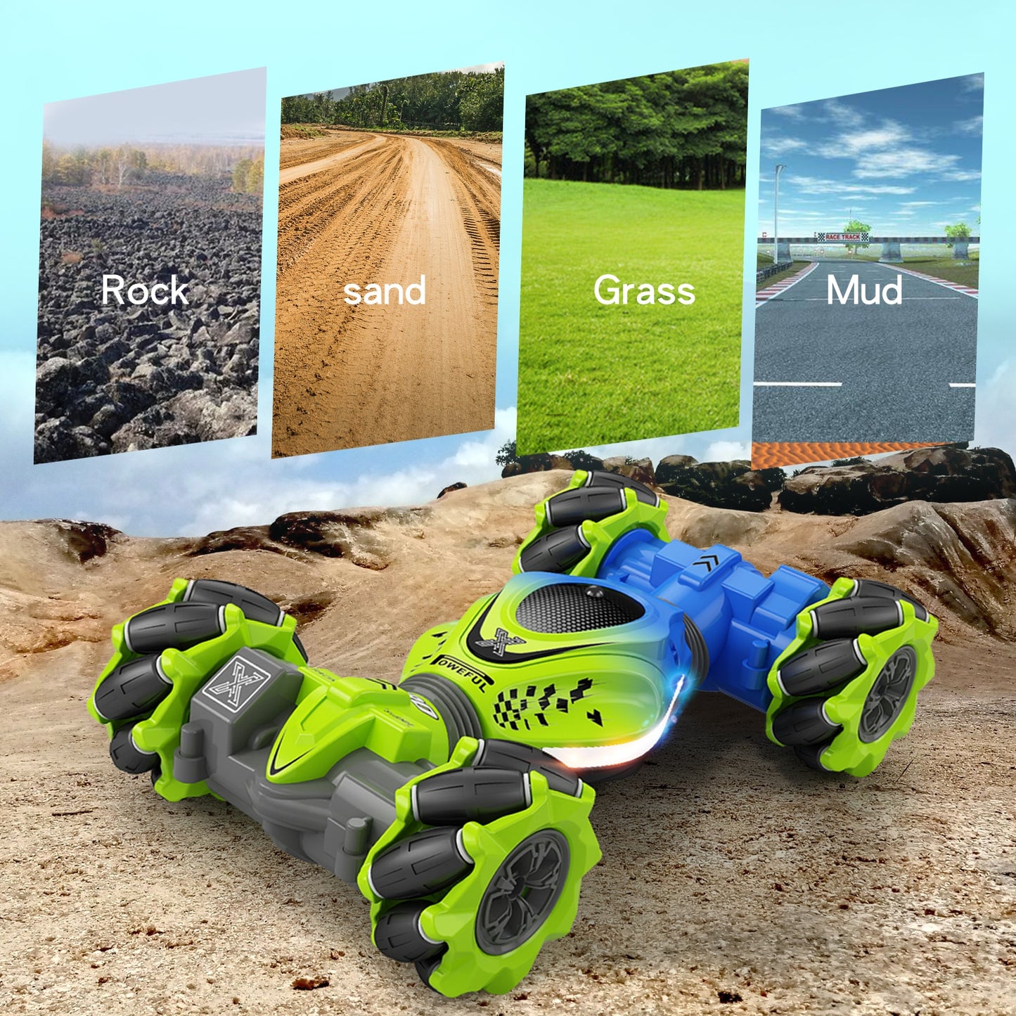 4WD RC Dublör Araba 2.4G Radyo Uzaktan Kumanda