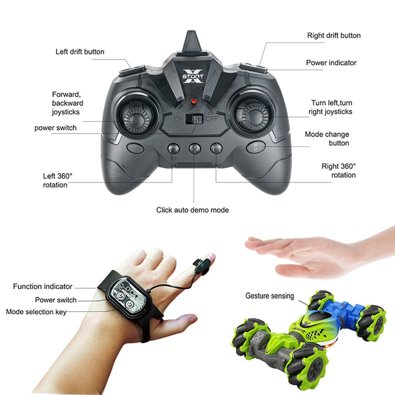 4WD RC Dublör Araba 2.4G Radyo Uzaktan Kumanda