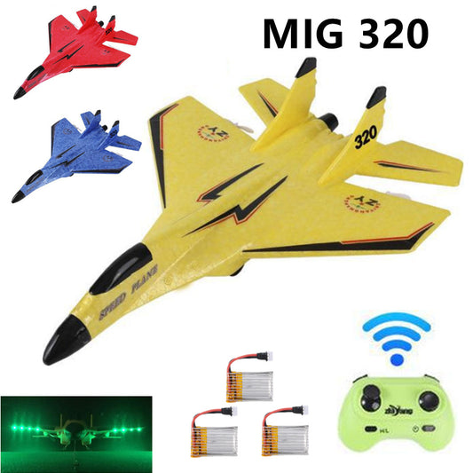 2.4G Planör RC Drone MIG 320 Sabit Kanatlı Uçak El Fırlatma Köpük Dron Elektrikli Uzaktan Kumanda Açık RC Uçak Oyuncaklar Boys için